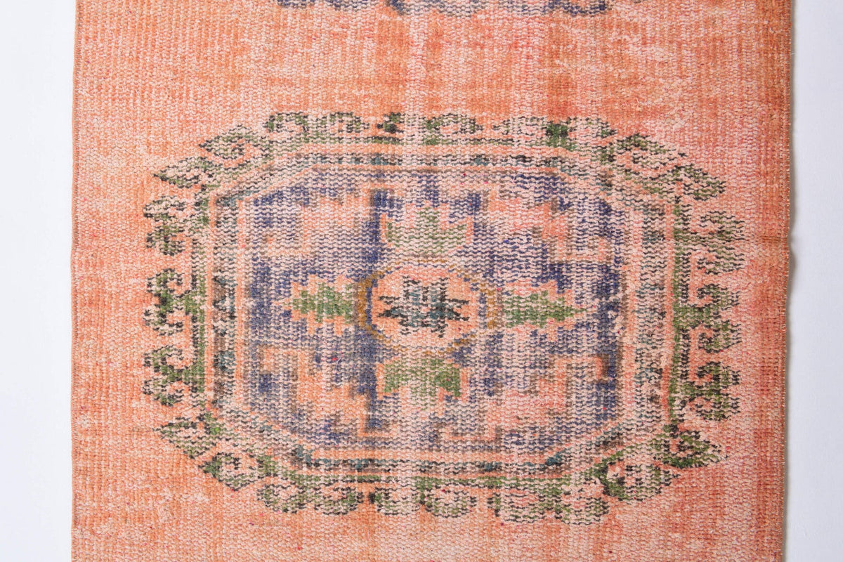 El yapımı vintage yolluk 89x351 cm oryantal desenli yün - mekan görünümü
