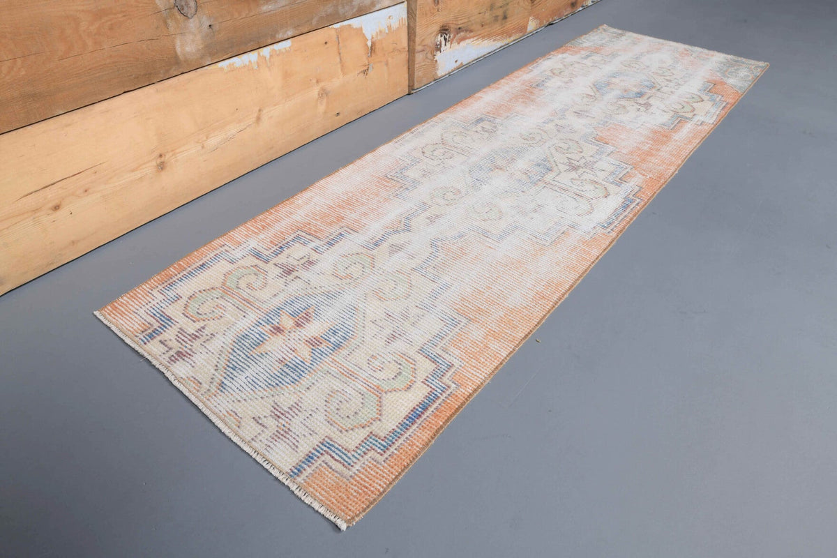 Distressed Oushak Runner Rug - 30265