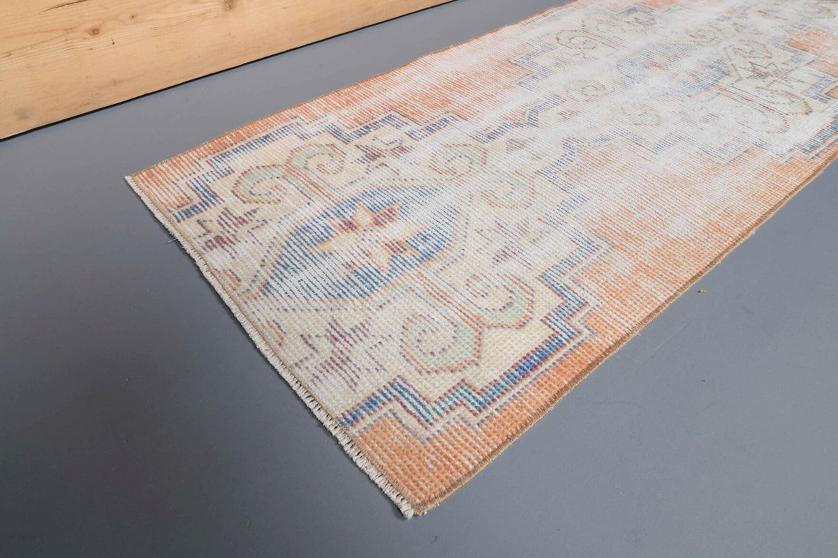 Distressed Oushak Runner Rug - 30265