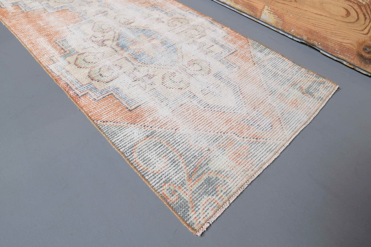 Distressed Oushak Runner Rug - 30265