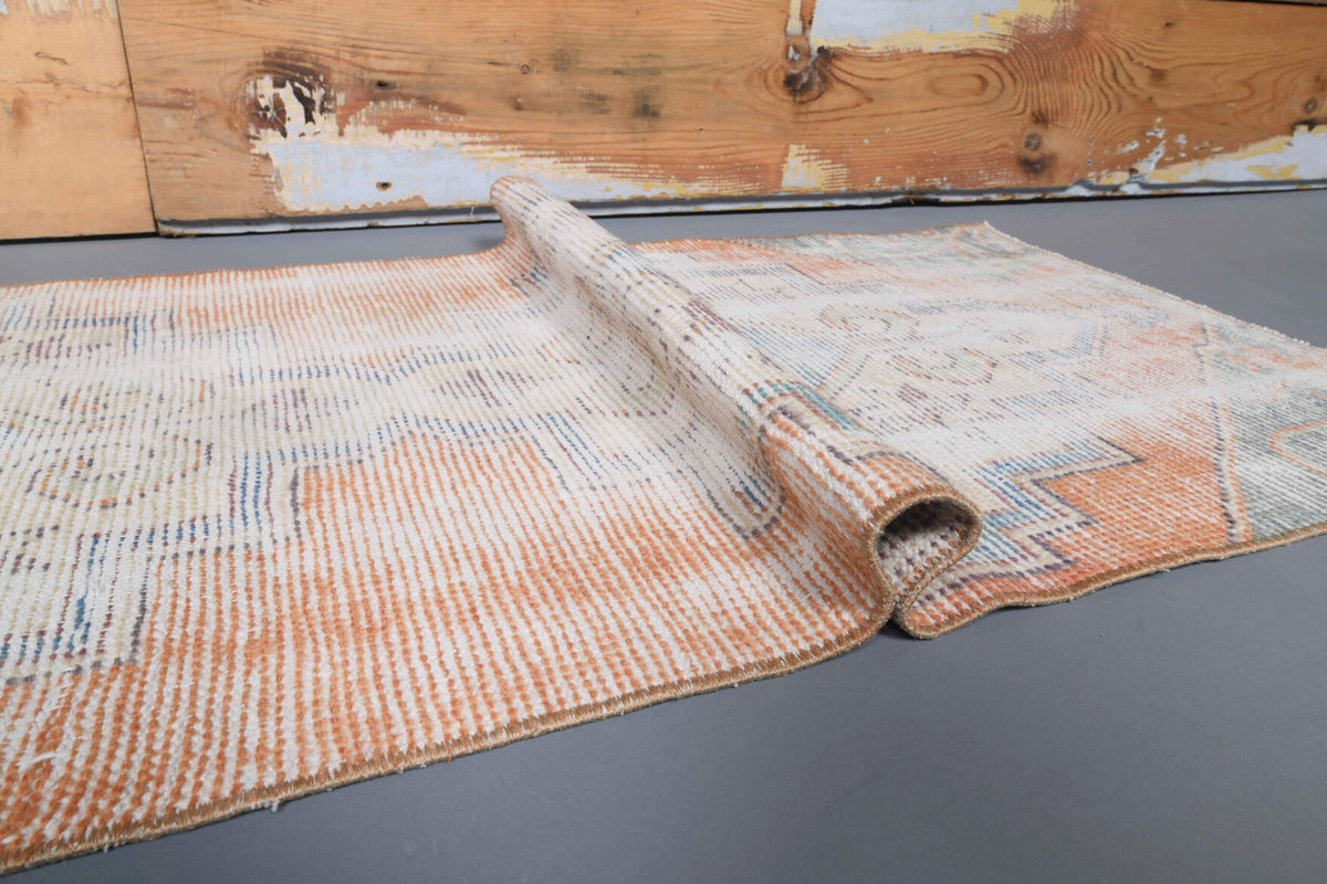 Distressed Oushak Runner Rug - 30265