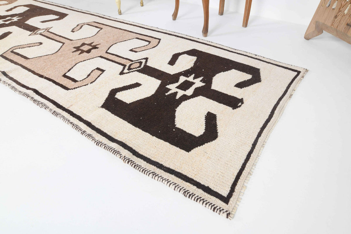 Tek parça el dokuma vintage yolluk 99x390 cm (3,86 m²) – Pera Halı