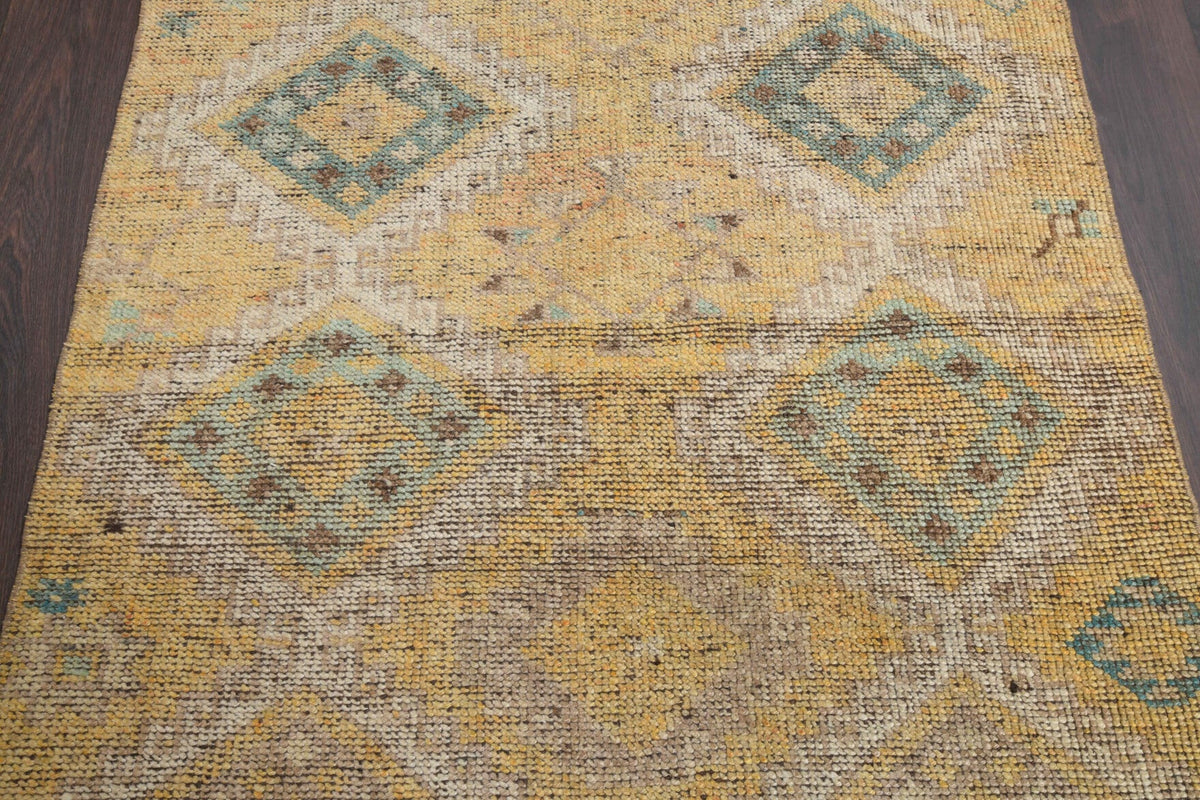 Turkish Vintage Oushak Runner Rug