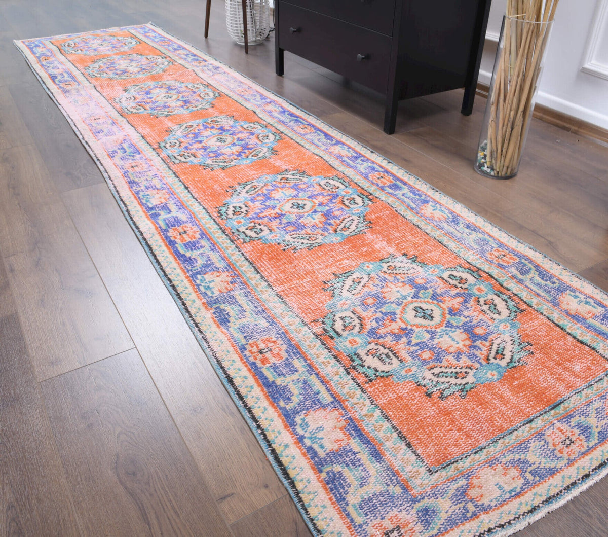 3,18 m² el dokuma vintage yolluk – Anadolu, 1970'ler