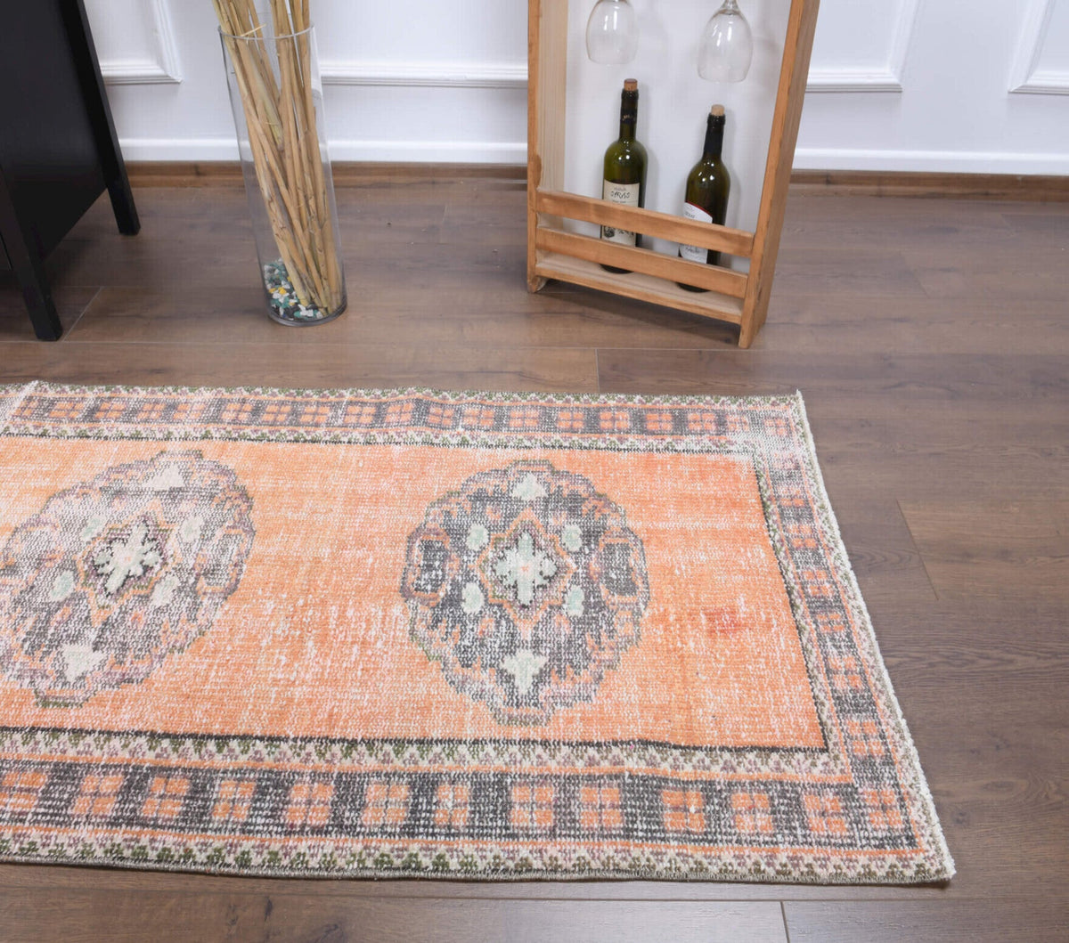 Tek parça el dokuma vintage yolluk 85x340 cm (2,89 m²) – Pera Halı