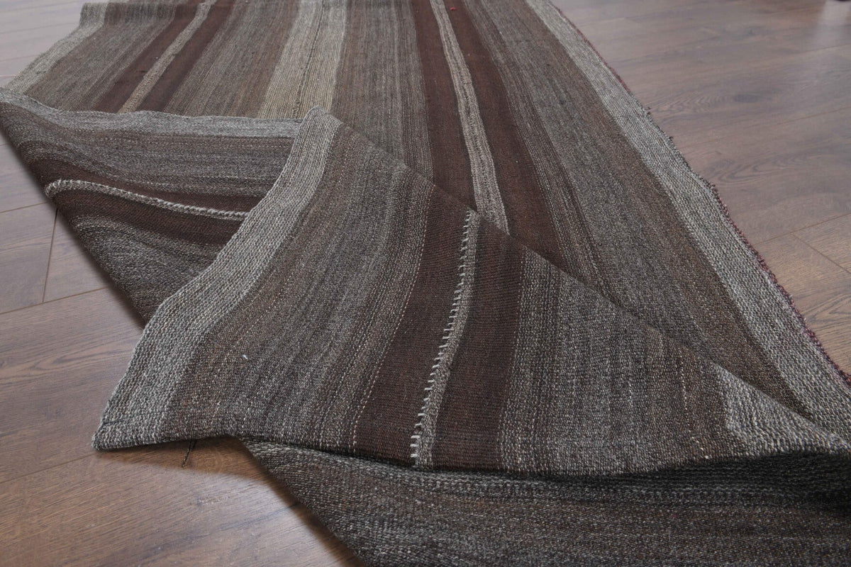 Antre ve koridor için kilim motifli vintage kilim yolluk – 98x320 cm