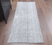 1960'lardan Anadolu kökenli düz zeminli vintage kilim yolluk, 78x206 cm