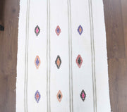 1960'lardan Anadolu kökenli çizgili vintage kilim yolluk, 80x230 cm