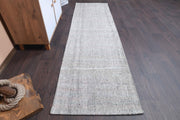 1960'lardan Anadolu kökenli düz zeminli vintage kilim yolluk, 73x245 cm