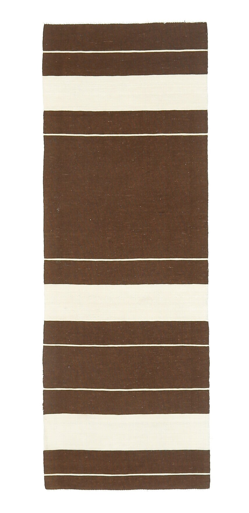 El yapımı vintage yolluk 61x178 cm kilim desenli yün - üstten görünüm