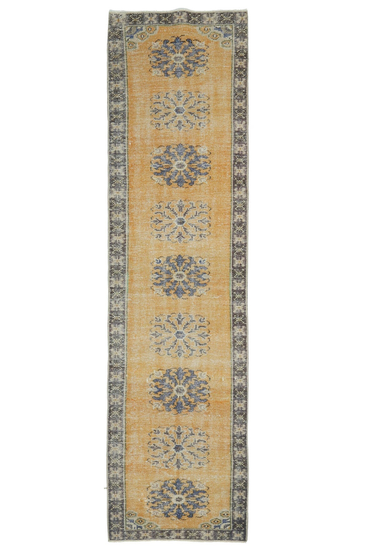 El yapımı vintage yolluk 76x307 cm oryantal desenli yün - mekan görünümü