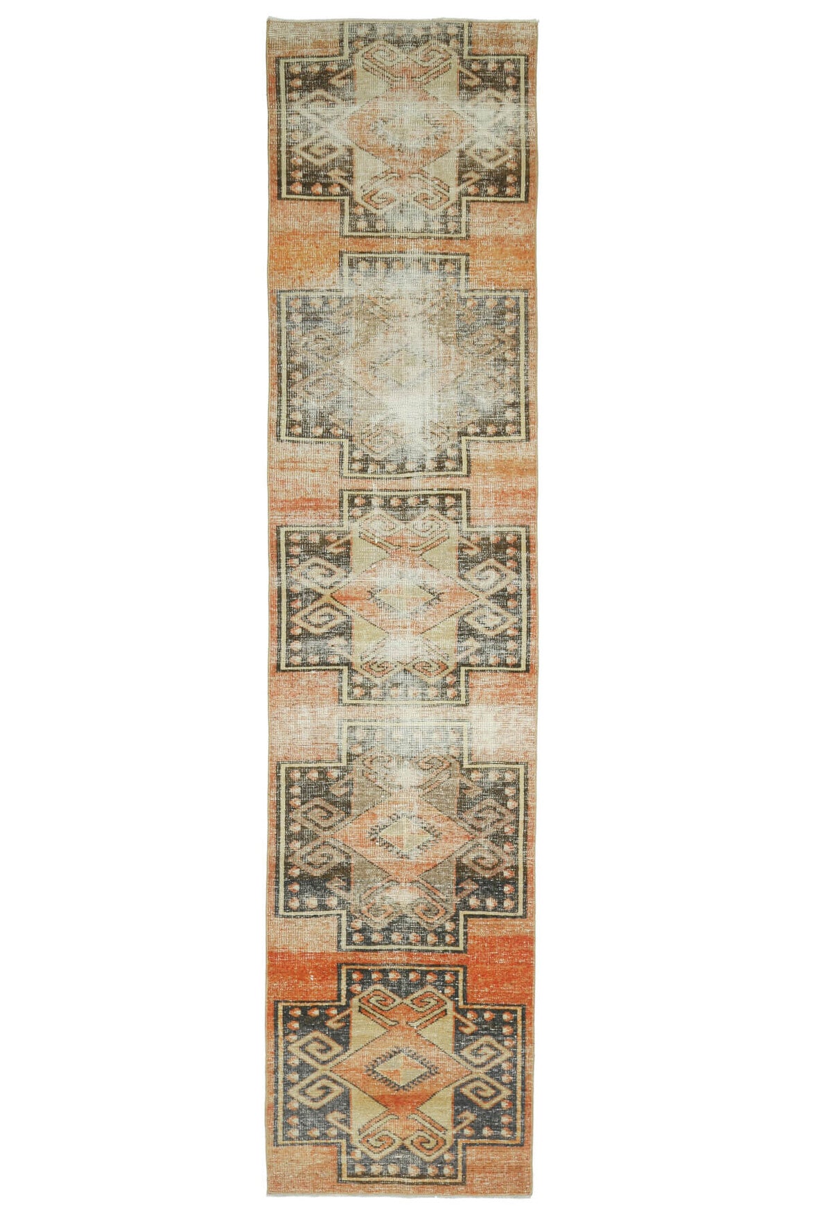 El yapımı vintage yolluk 76x351 cm oryantal desenli yün - farklı açıdan görünüm