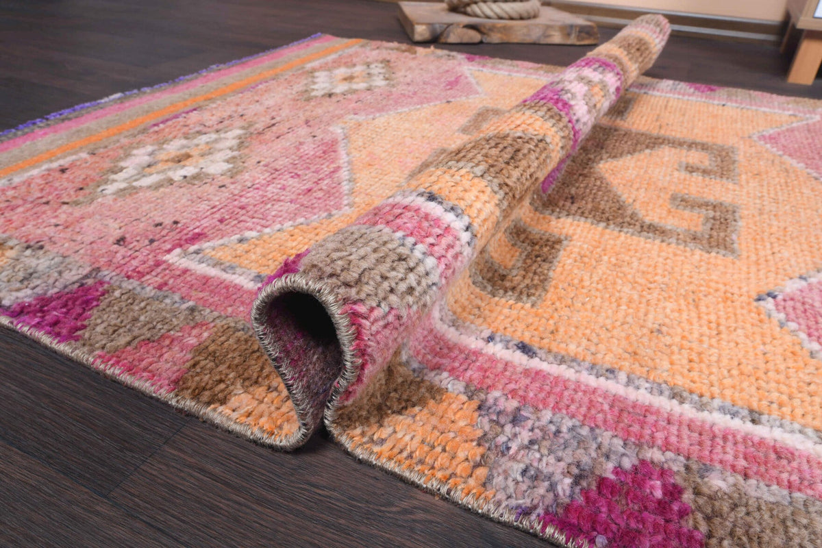 3,36 m² el dokuma vintage yolluk – Anadolu, 1970'ler