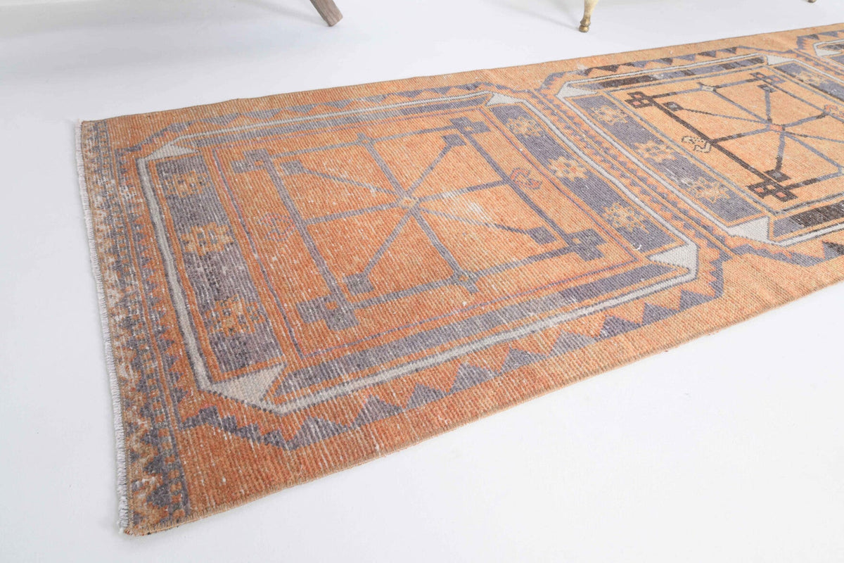 Tek parça el dokuma vintage yolluk 83x347 cm (2,88 m²) – Pera Halı