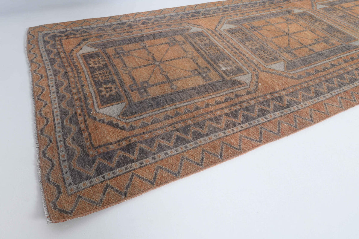 Tek parça el dokuma vintage yolluk 111x351 cm (3,9 m²) – Pera Halı