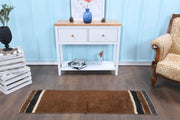 El yapımı vintage yolluk 48x163 cm kilim desenli yün - detay görünümü