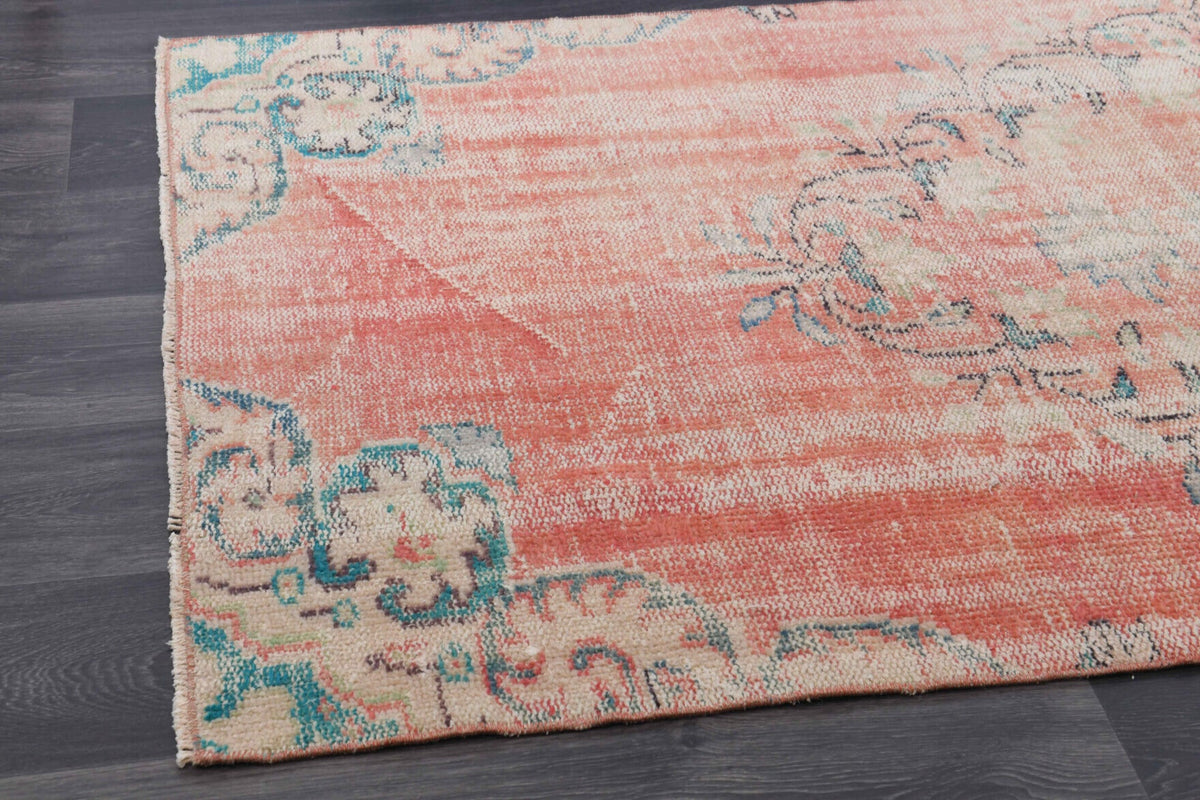 Tek parça el dokuma vintage kare halı 113x119 cm (1,34 m²) – Pera Halı