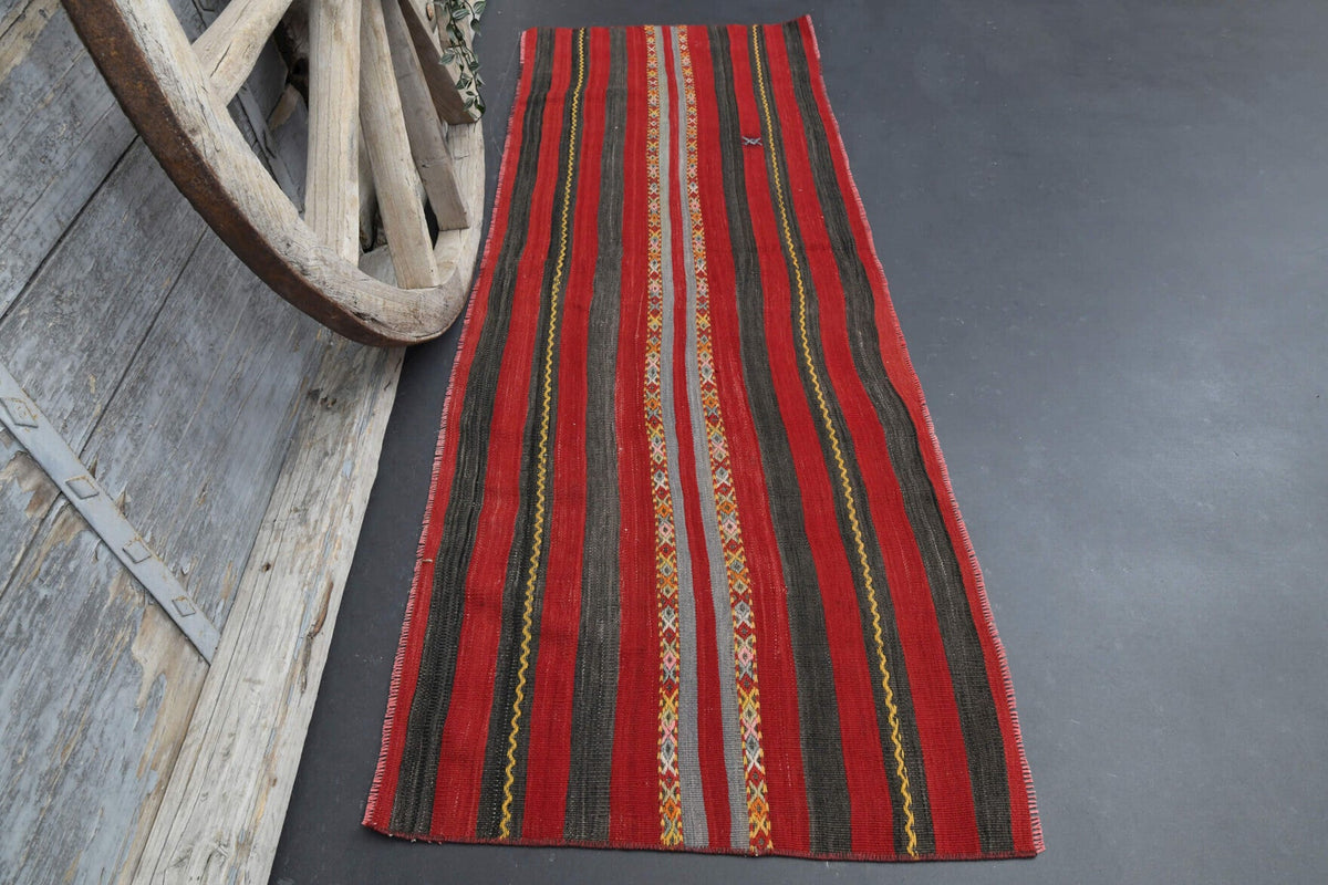 El yapımı vintage yolluk 71x201 cm oryantal desenli yün - detay görünümü