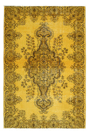 Vintage Anatolian Yellow Area Rug