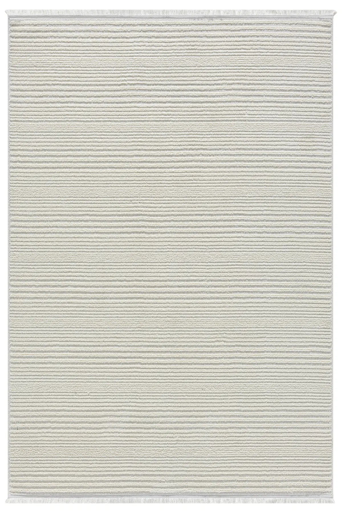 Krem Sade Geometrik Çizgili Modern Halı 0950KZ – Pera Halı